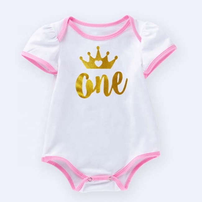 Hot Sale Cotton Toddler Birthday Romper For Girls