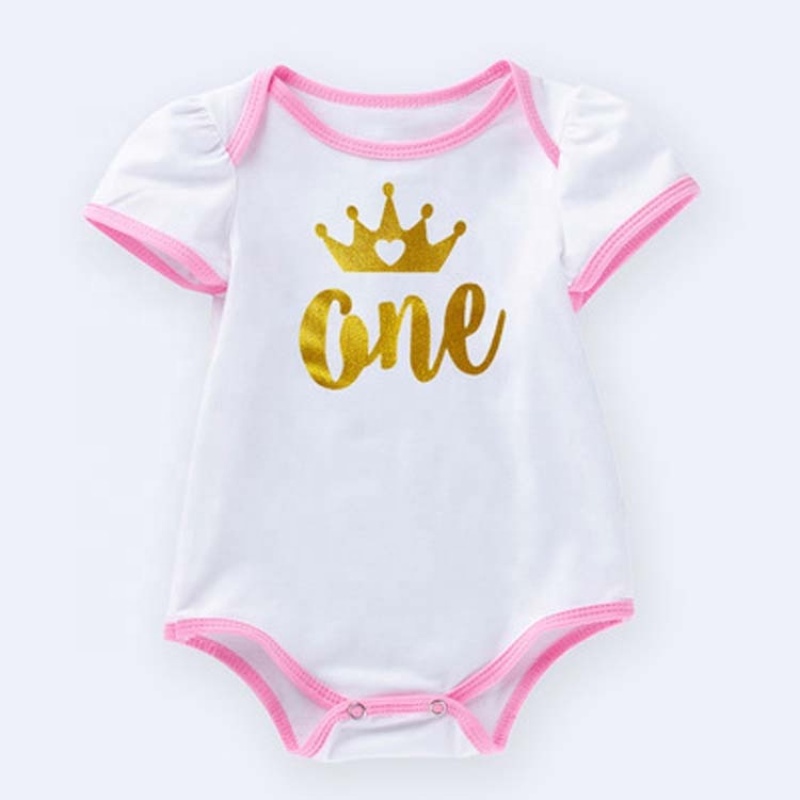 Hot Sale Cotton Toddler Birthday Romper For Girls