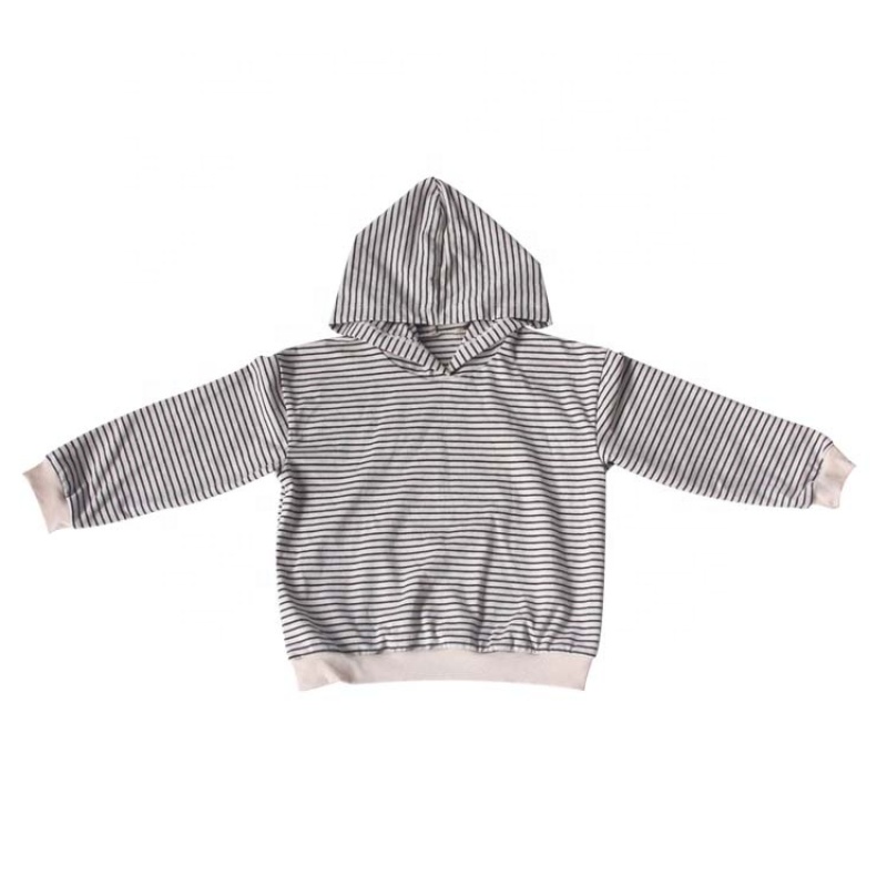 Unisex Baby Striped Pullover Hoodie Baby Hooded Jacket