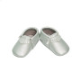 Wholesale leather baby shoes baby moccasin gold baby shoes with bow