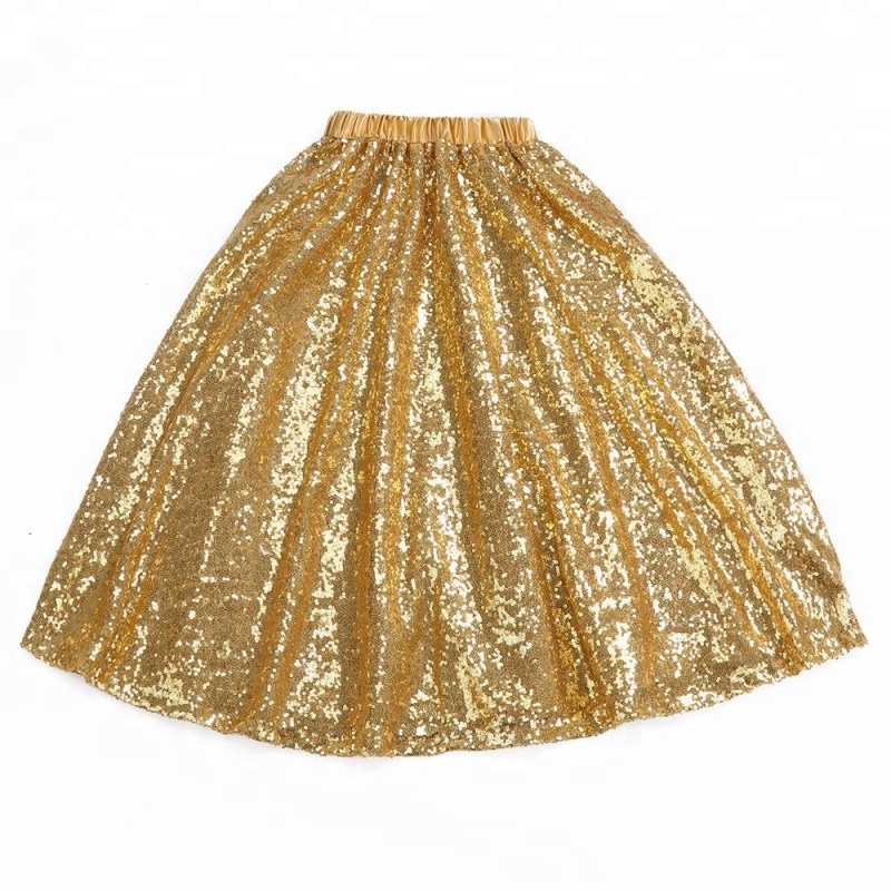 Summer shiny girl kids clothes sequin skirt wholesale children's boutique clothing