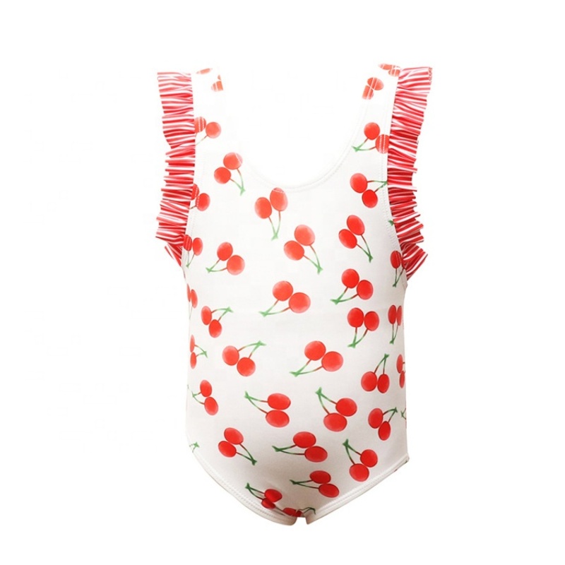 Swimwear trend 2021 backless  halter neck one piece swimsuit custom fruit bikini