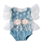 2020 wholesale factory custom infant newborn baby girls' romper set clothes