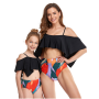 Wholesale fashion high waisted kids designer swimsuit women