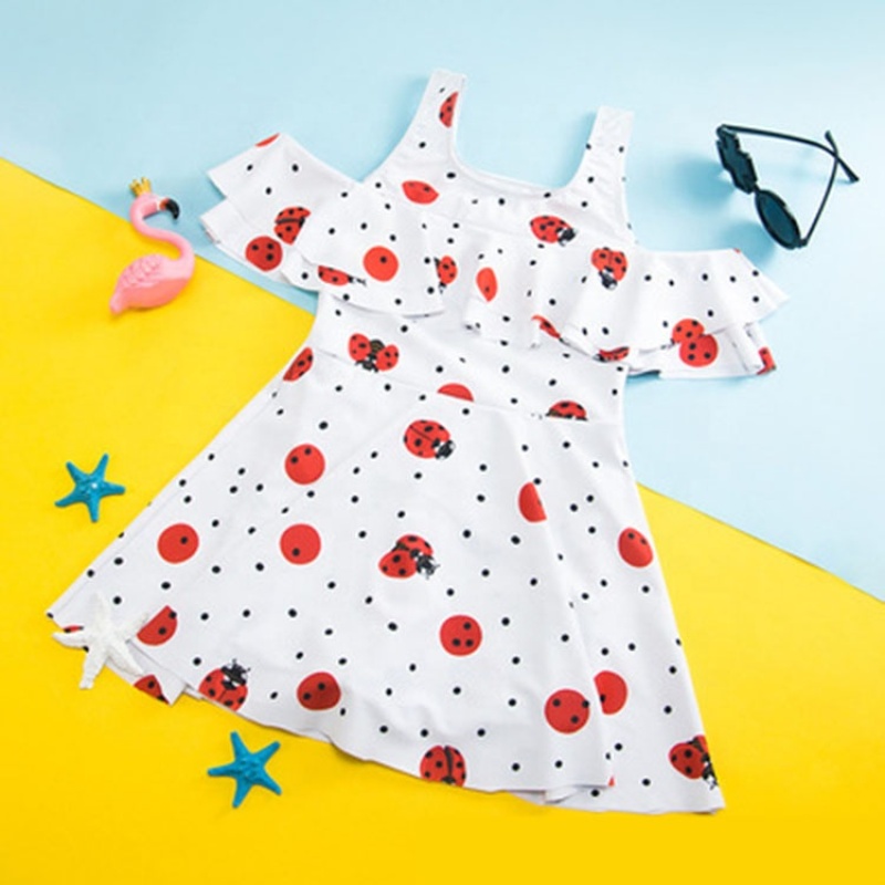 2021 summer new teen swimwear kids hollow front tie fruit bikini