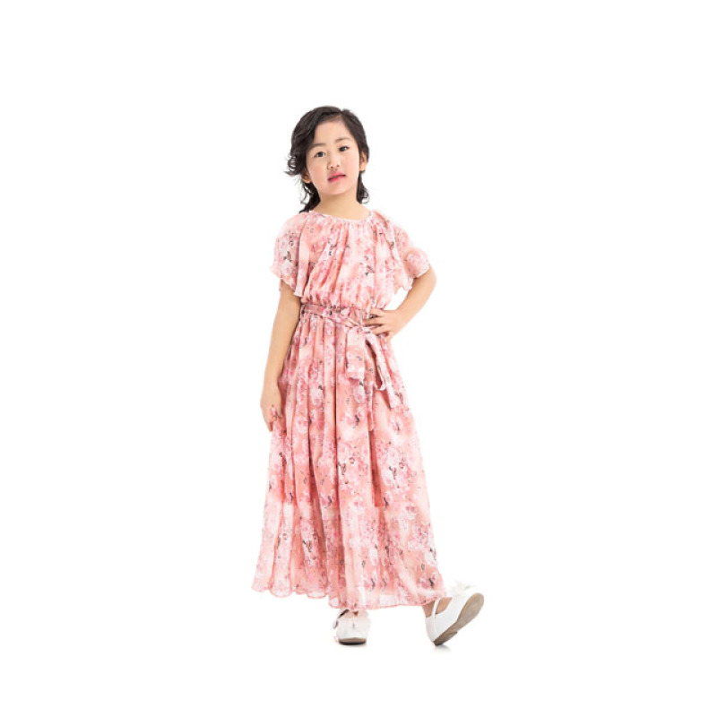 Wholesale Children Clothes Elegant White Long Sleeve Lace Ruffles Baby Girl Dress