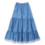 Boutique Hot Sale Kid A-line skirts Elastic Waist Skirt Lace Denim Long Skirts For Girl