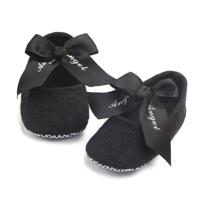 Wholesale Manufacture Newborn Cotton Baby Girl  Shoes Bow Princess Toddler Shoes