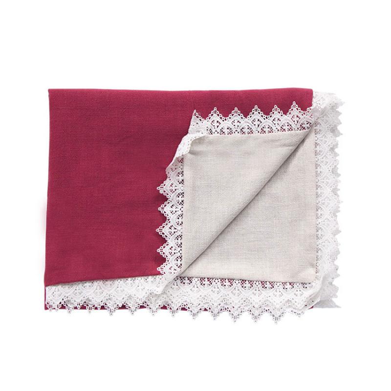 New wholesale breathable lace cotttn linen soft baby cover swaddle blanket