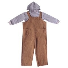 Wholesale Striped Jacket With Hoodie And Overalls For Girl Casual Wear