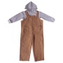 Wholesale Striped Jacket With Hoodie And Overalls For Girl Casual Wear