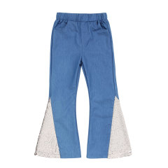 Fashion Trend  Baby Trousers Denim Bell-bottomed Gril Denim Pants