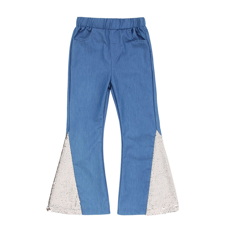 Fashion Trend  Baby Trousers Denim Bell-bottomed Gril Denim Pants