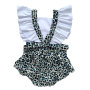 Wholesale Infant  hot sale baby summer clothes short sleeve leopard baby rompers