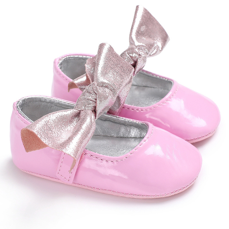 Custom Size Fashion Infant Baby Sparkle Shoes Glitter Sequin Shoes with Bowknot for Girls