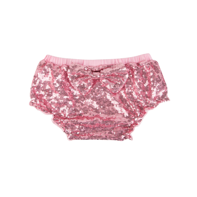 Hot sale baby girl kids bloomer cotton elastic waist sequin shorts