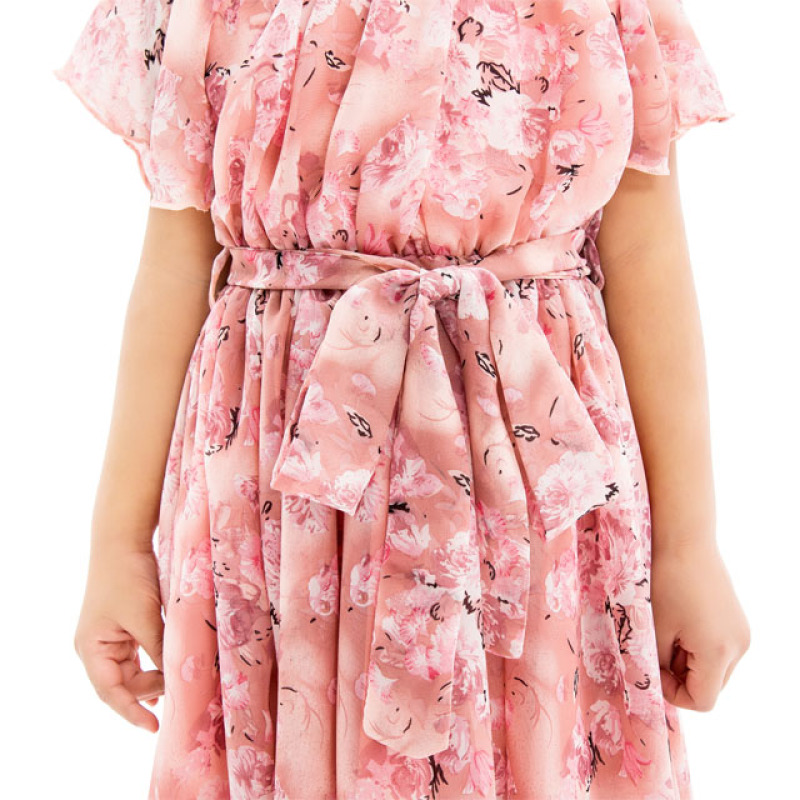 Wholesale Children Clothes Elegant White Long Sleeve Lace Ruffles Baby Girl Dress