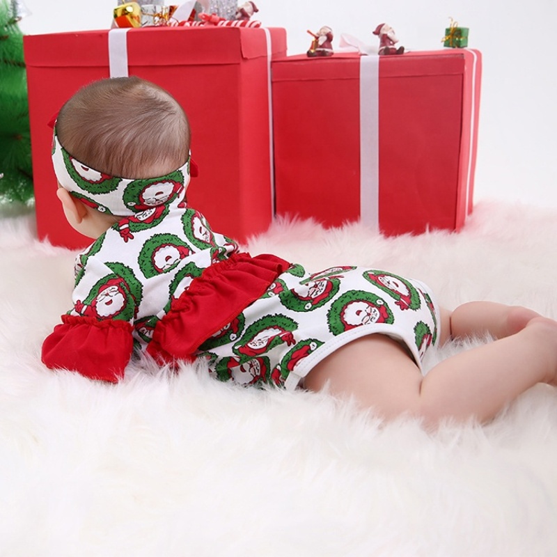 2021 korean fashion baby girls boutique clothing sets ruffle customize halloween romper