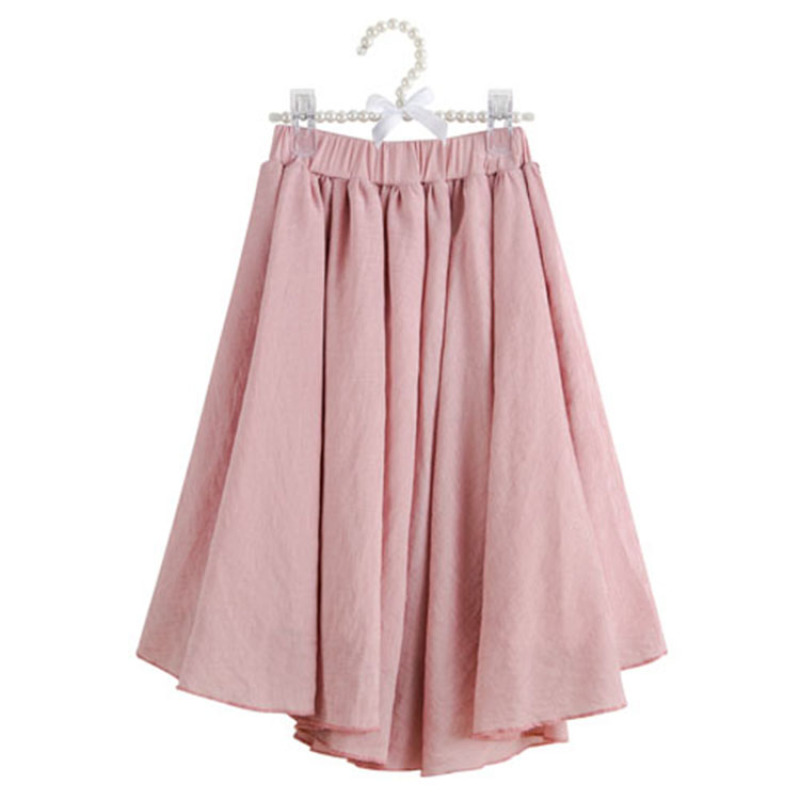 New Arrival Manufacturer Skirt Baby Girl Pink Plain Maxi Ruffles Single Layer Fashion Skirt