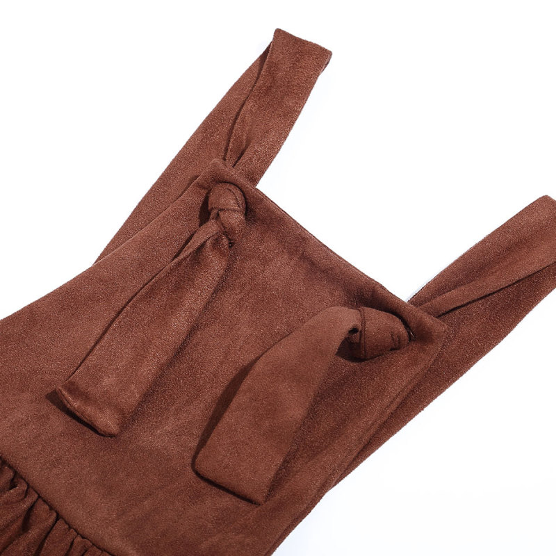 Wholesale Winter Simple and Elegant Kids Ruffle Suspender Skirt