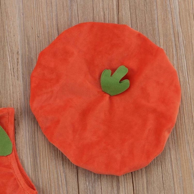 2021 sleeveless cute baby cartoon custom halloween pumpkins costume