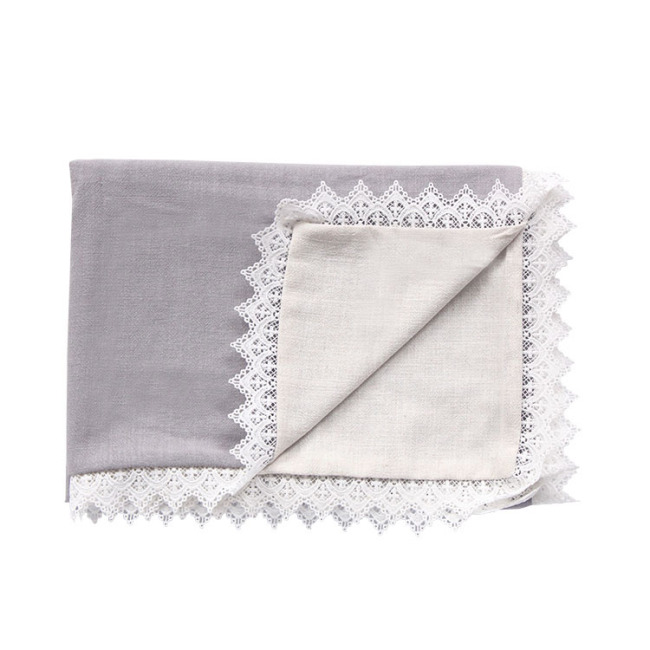 wholesale breathable lace cotttn linen soft baby cover swaddle blanket