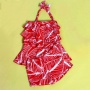 Fashionable red blue sexy exotic string swimwear bandana swimsuit