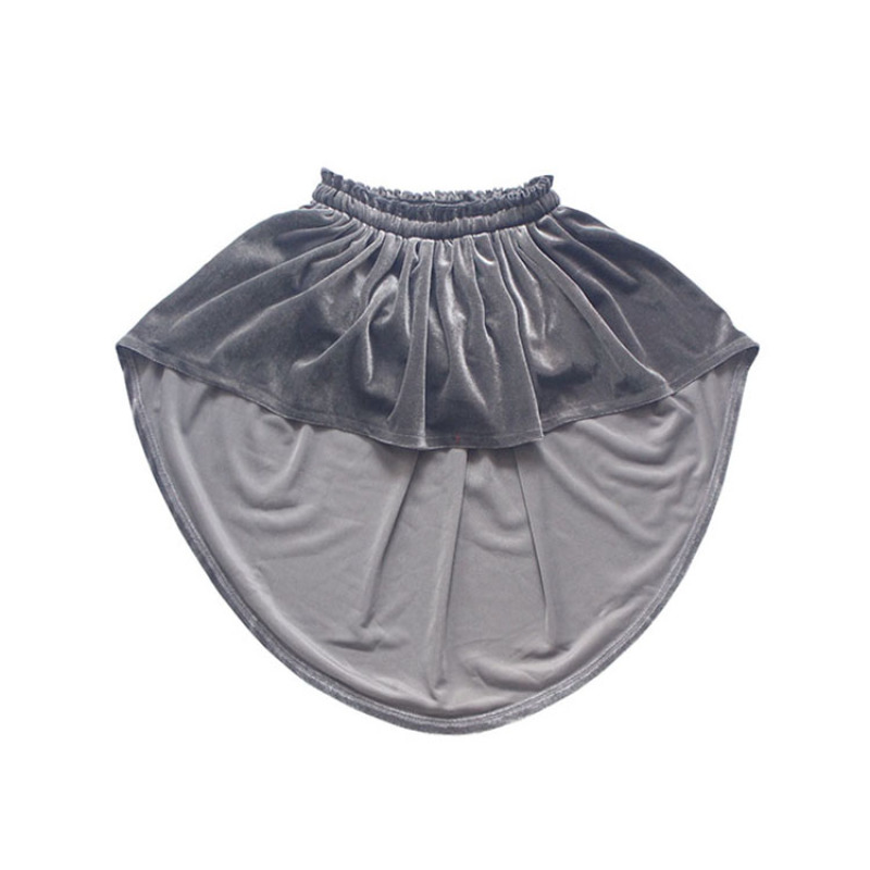 Factory latest design poinsettia high low irregular christmas girls kids skirts