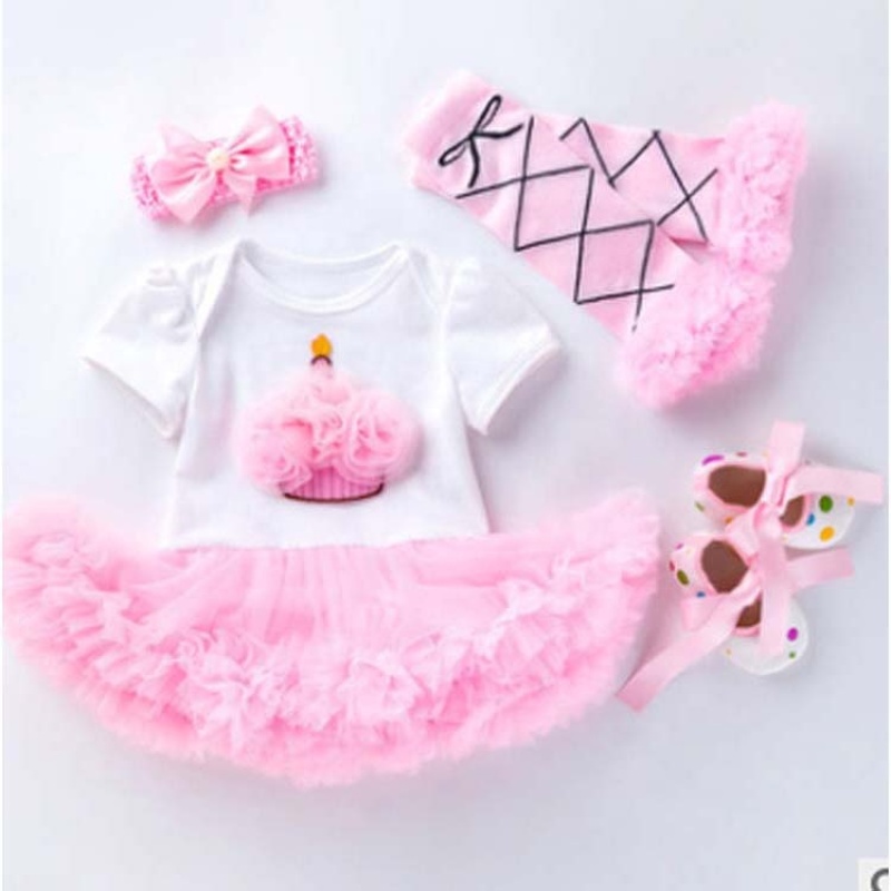 Wholesale Baby Birthday Tutu Dress With Leg Warmer And Baby Shoes As Well As Headband 
