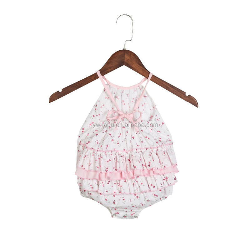 2018 Latest Fashion Design Summer Romper Soft textile Baby Bubble Romper Vintage Smocked Clothing Lovely Smocked Romper