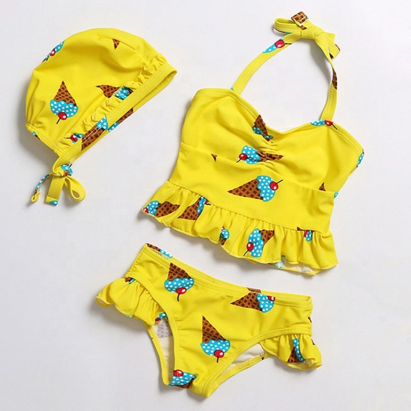 Swim wear 2021 criss cross seersucker swimsuit bucket hat beachwear dress
