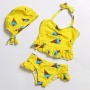 Swim wear 2021 criss cross seersucker swimsuit bucket hat beachwear dress