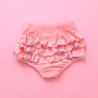 Hot selling girls highwaist fringed seersucker swimsuit bikini