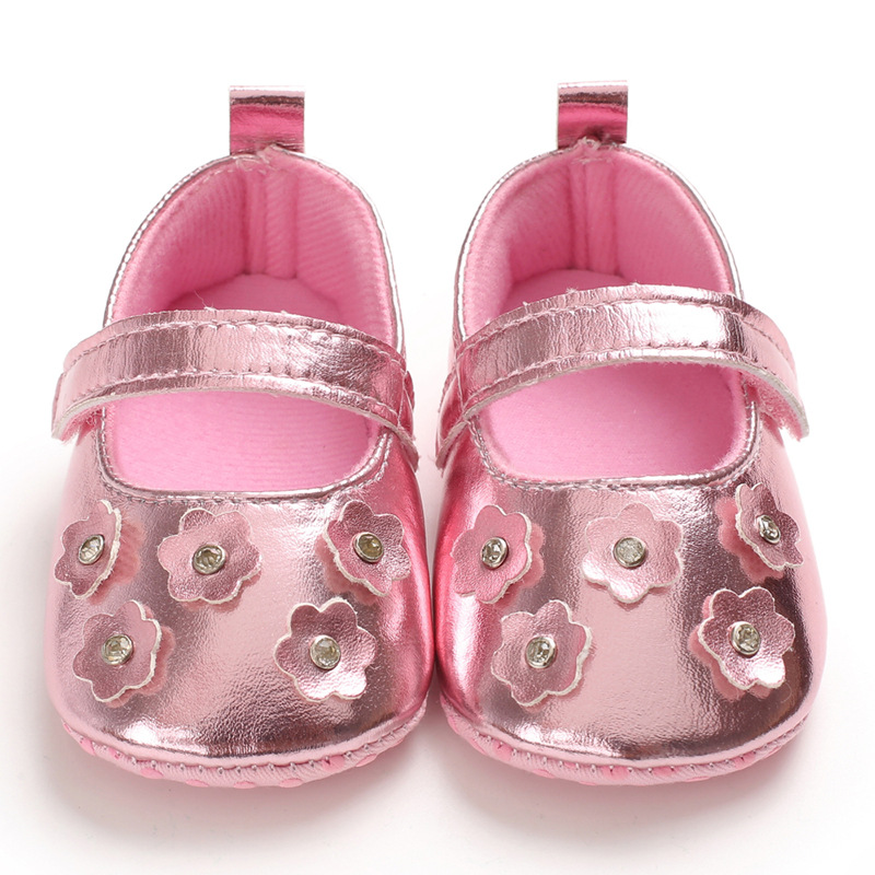 Custom High Quality Designer Newborn Baby Girls Flower Prints Shoes Prewalker for School