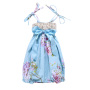 Wholesale Western Backless Sling Cotton Clothes Pretty Gallus shivering Ruffles Dresses Jumper for Baby Girls