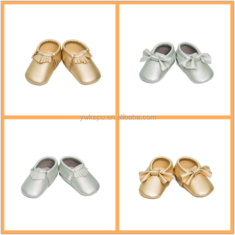 Top Sale Color Optional Baby Moccasins Soft Sole Baby Shoes With Lovely Bow