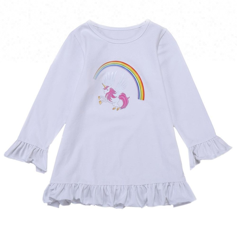 Wholesale Long Sleeve White Tunic Dress Girl 