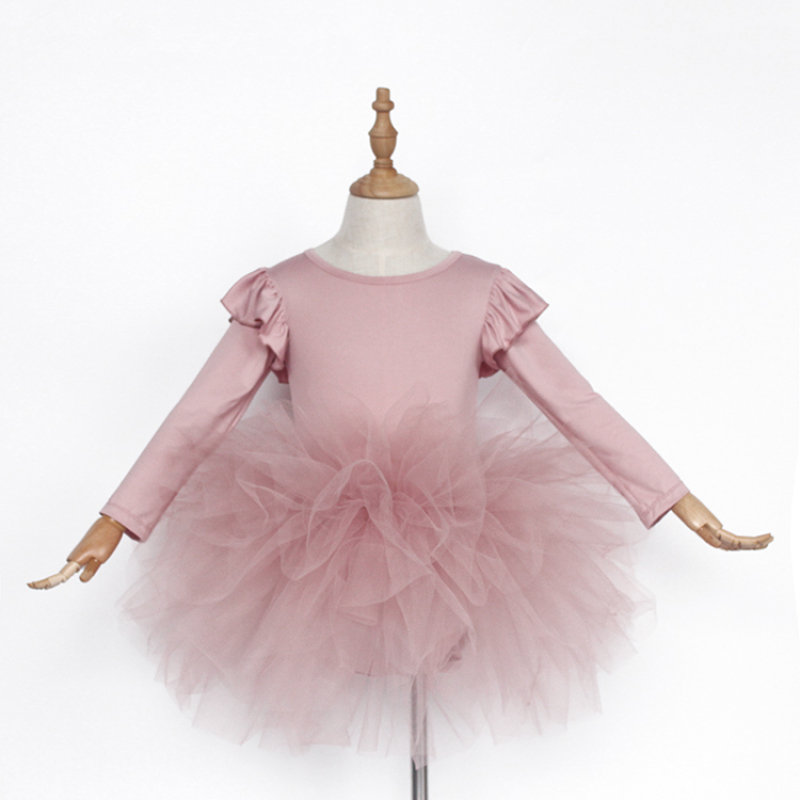New design winter pink princess kids party dresses