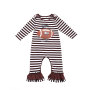 Hot Sale Cute Football Pattern Baby Girls Ruffle Rompers