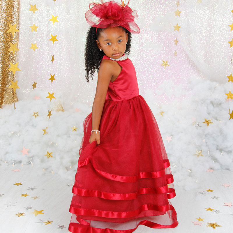 Wholesale Tulle Pretty Sleeveless Long Flower Girl Dresses
