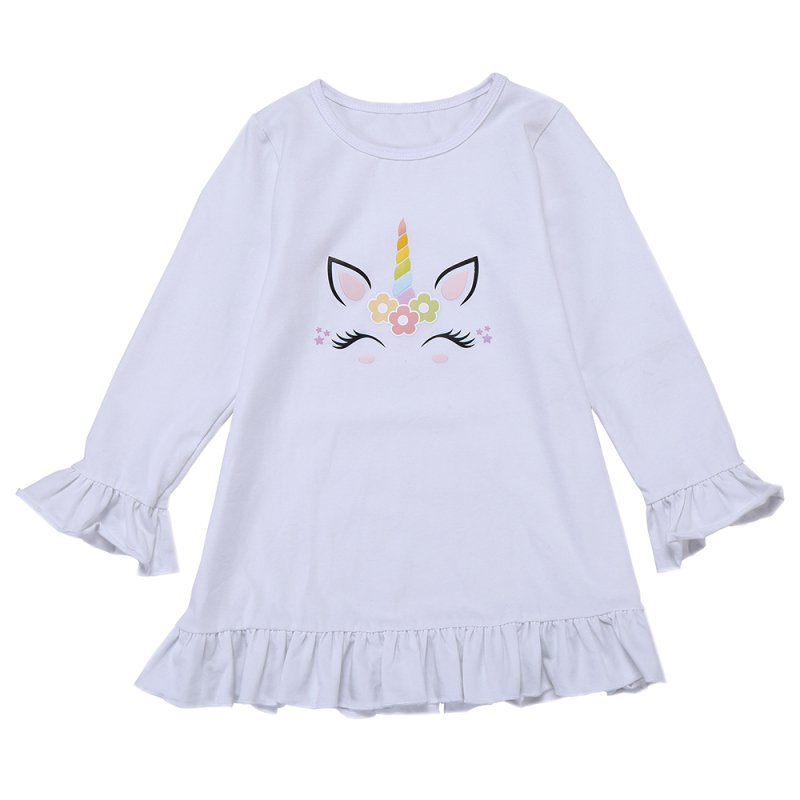 Wholesale Long Sleeve White Tunic Dress Girl 