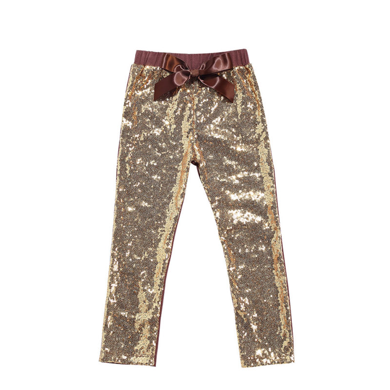 Wholesale Fashion Clothing  Long-Length Sequin Pants for Kids Girl