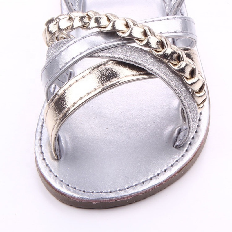 2021 new style bling strap baby girl shoes criss cross sandals