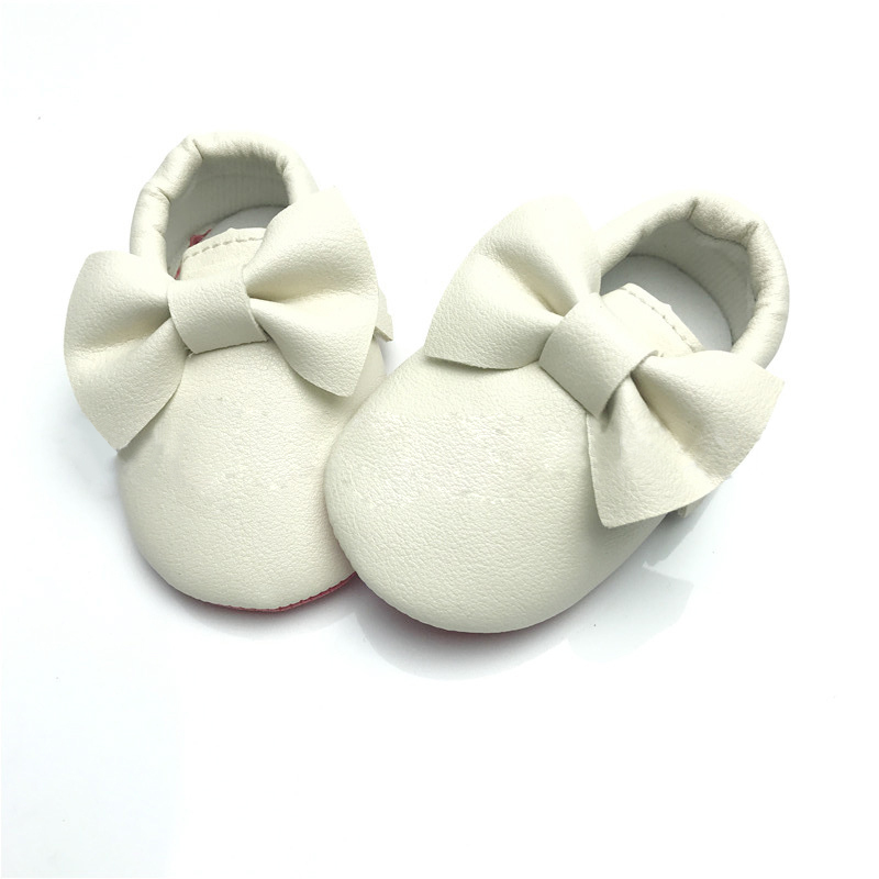 Newborn Infant Soft  Baby  Leather Shoes Bow Tassel Toddler Shoes For Girl 0-1Year