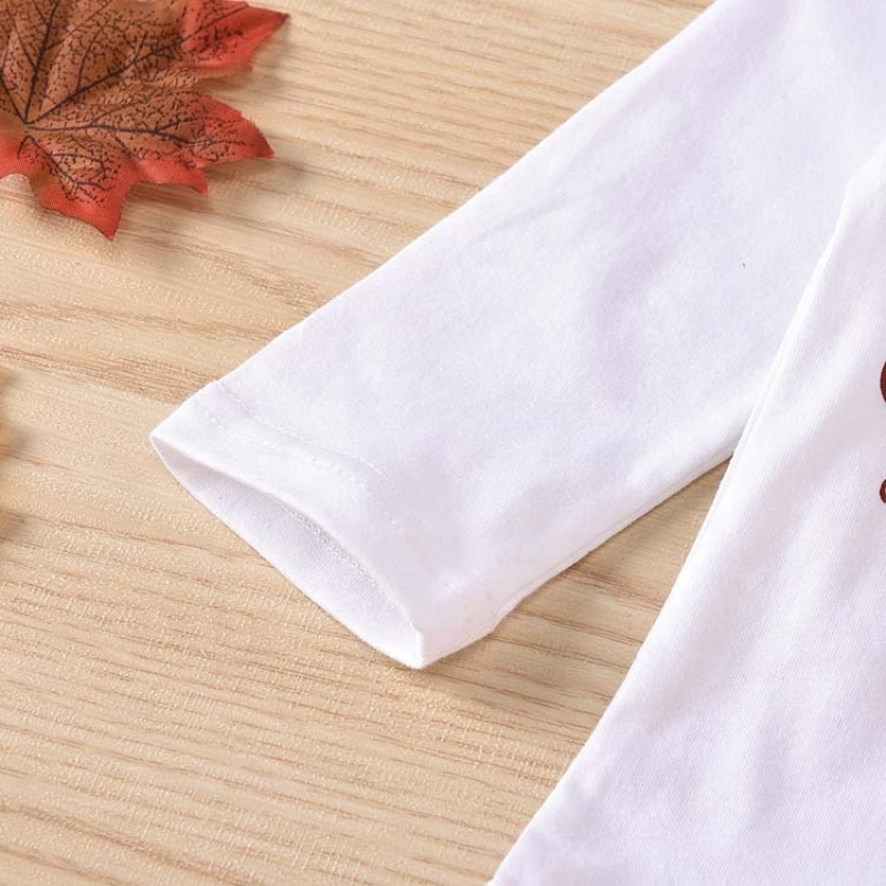 Thanksgiving day cute trendy cotton baby long sleeve rompers suit