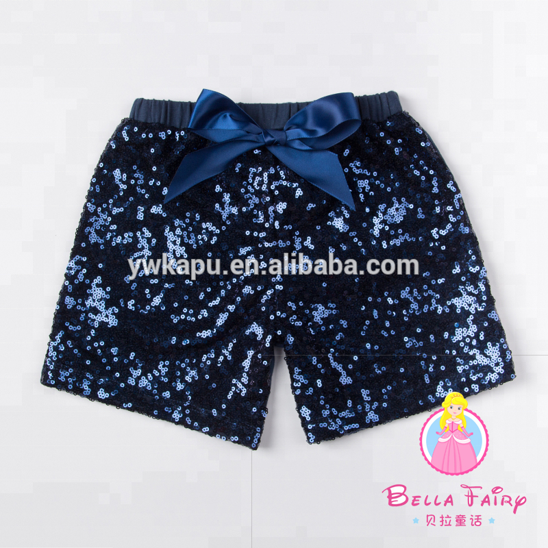 Customized boutique summer baby pants sequin shorts for children made in China
