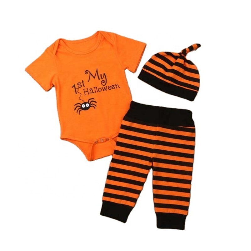 Halloween customize letter short romper baby long pants costumes