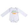 Cartoon letters loving heart white long sleeve cotton baby romper