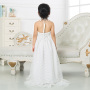 Factory Sale Long Lace Backless Flower Girl Dresses