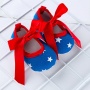 4th of July 4PCS  headband tutus romper shoes set RTS